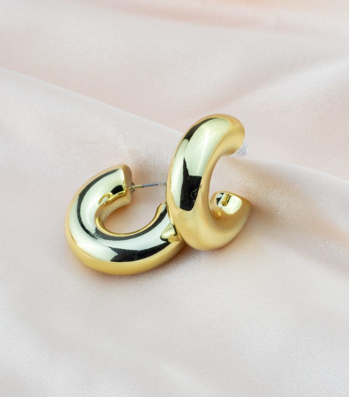 Gold Renk Bombeli Halka Küpe 25mm